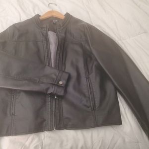 Faux leather jacket